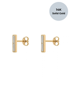 14K Pierre Baguette Studs