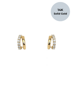 14K Tomas Pavé Hoop Studs