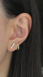 14K Pierre Baguette Studs